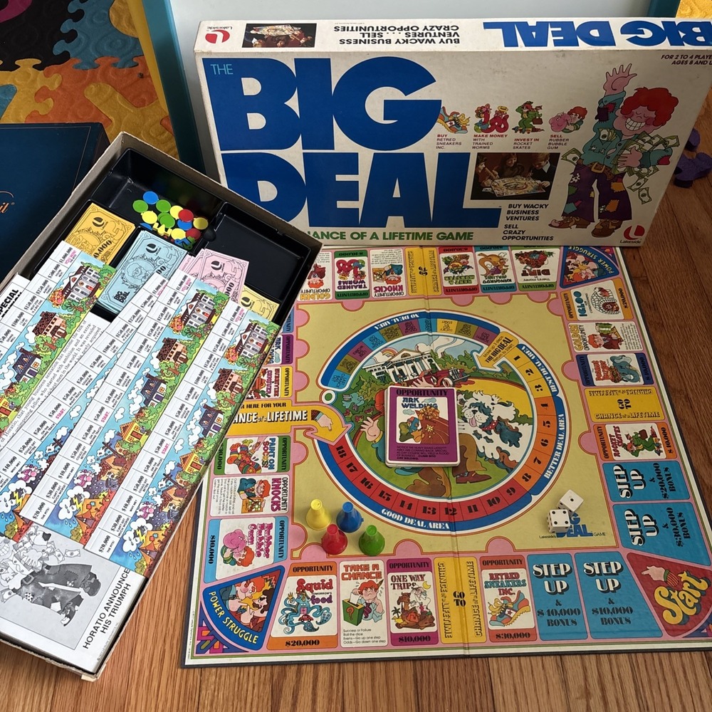 VTG The Big Deal Board Game 1977 Lakeside Games  100% COMPLETE - EUC